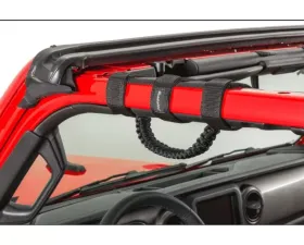 Quadratec Paracord Front Grab Handle Pair Black for Jeep 1997-2021